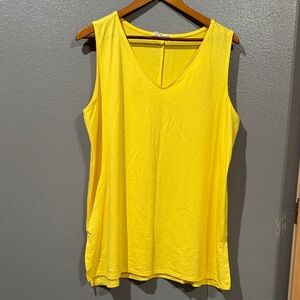 2 Zenana Outfitters Bright Yellow and Red  V-Neck Tanks